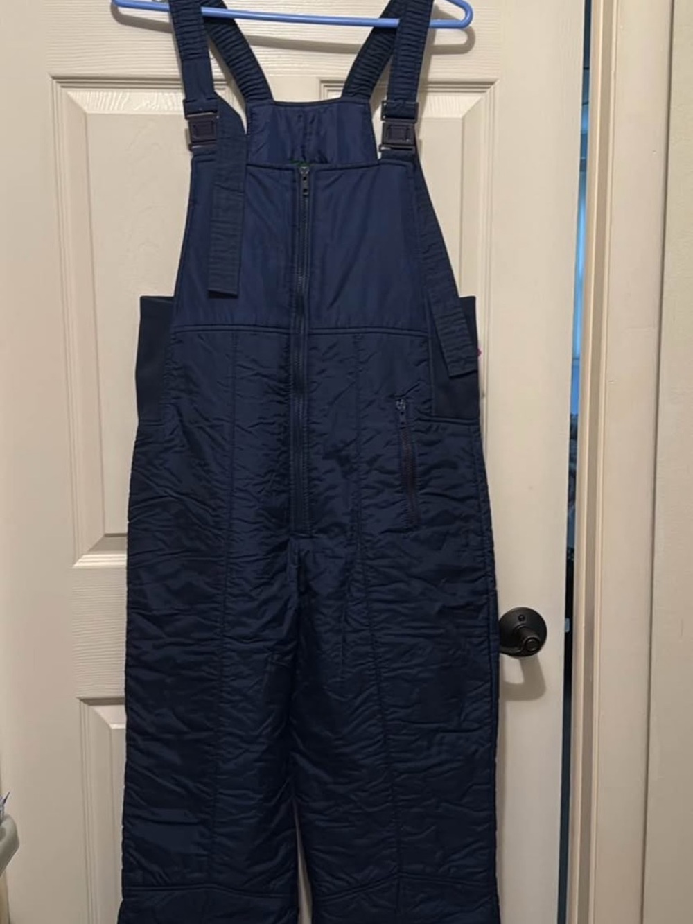 St. John's Bay Navy Quilted Bib Overalls